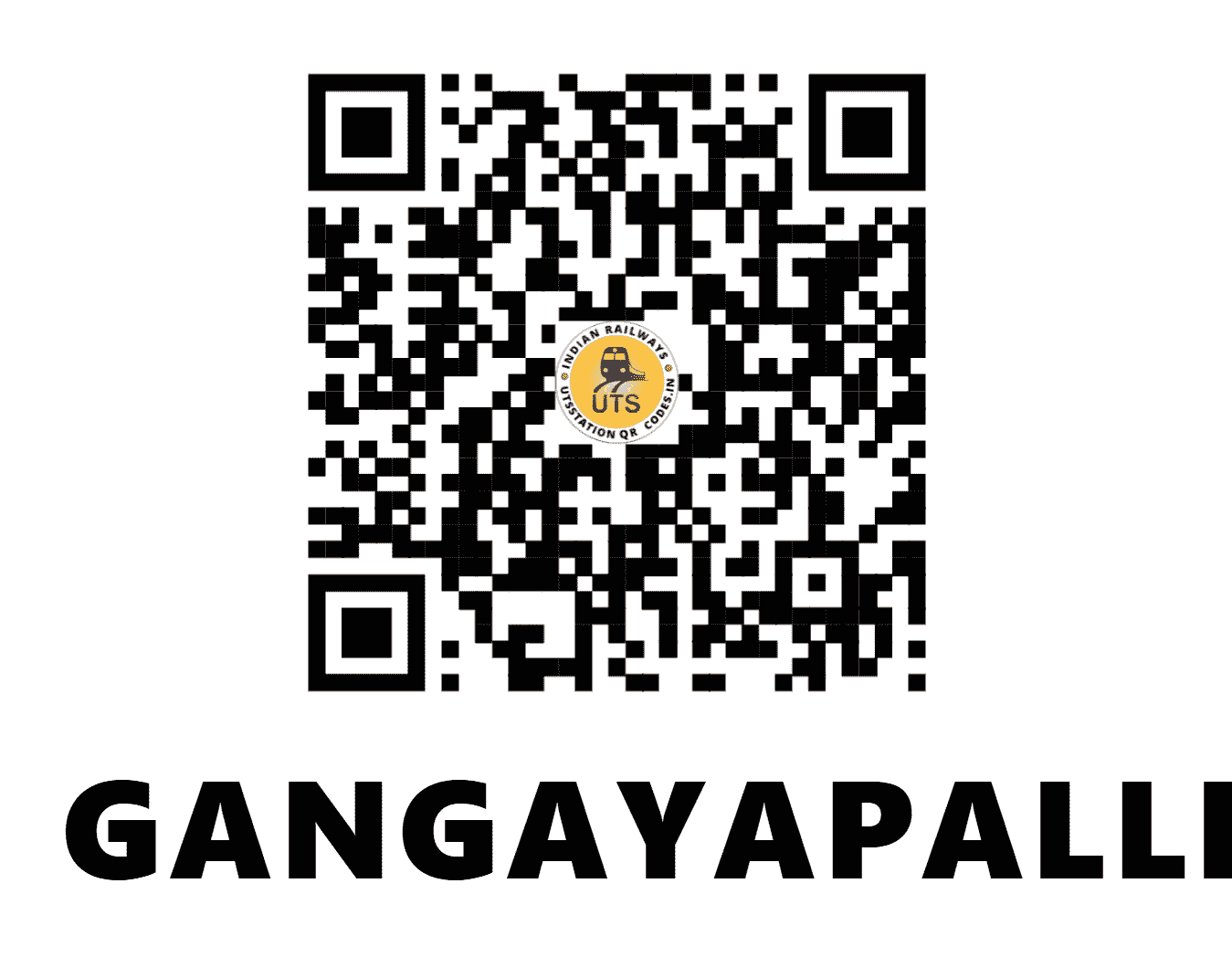 UTS QR Code for GANGAYAPALLE - GPY - SC (ANDHRA PRADESH)
